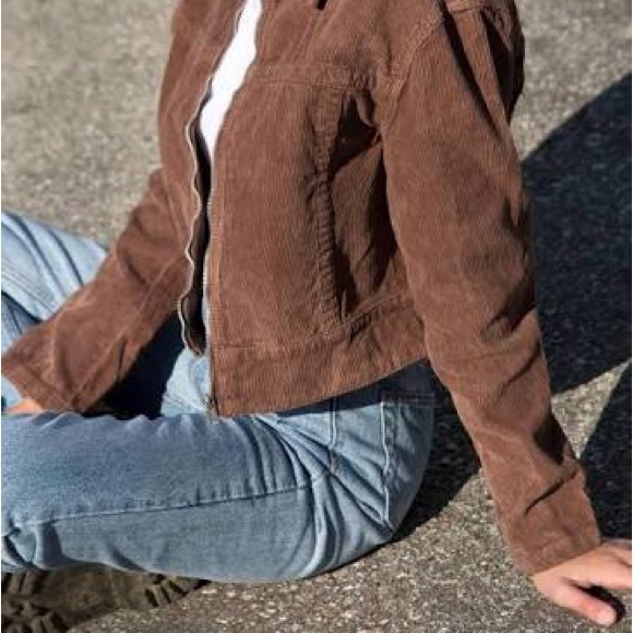 Brandy Melville Jackets & Blazers - Brandy Melville Brown Corduroy Jean Jacket